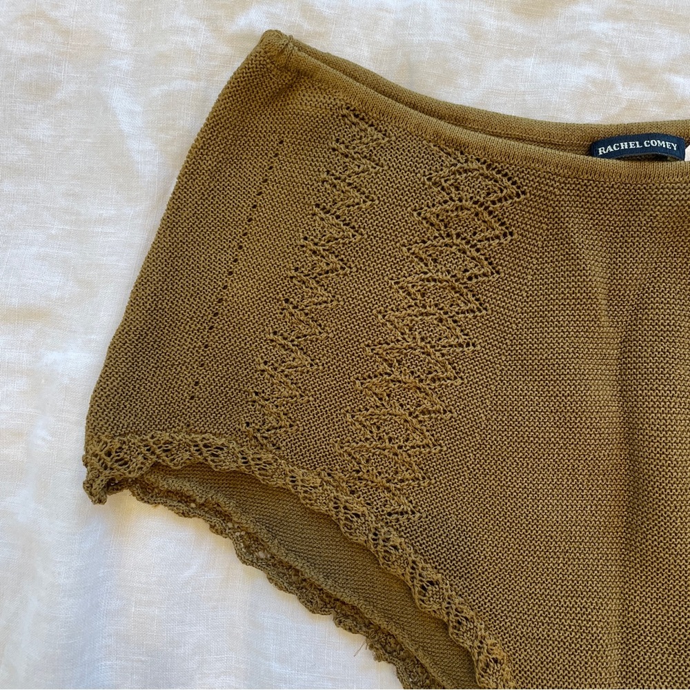 Rachel Comey Olive Green Crochet Two Piece Set Sz 2 - Picture 3 of 5